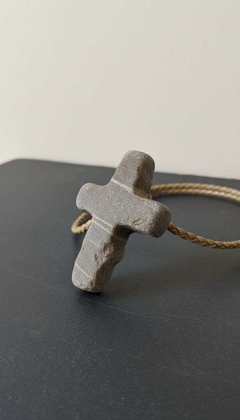 Stone Cross Pendant Necklace